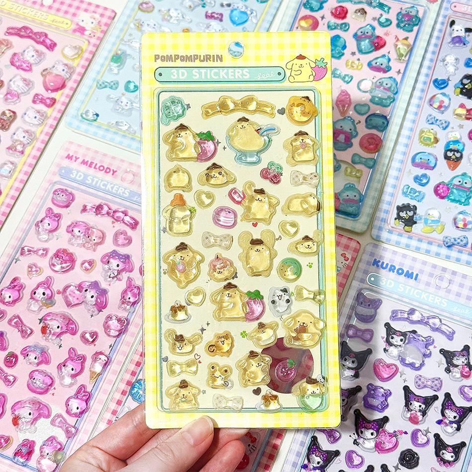 1/8 шт. 3D наклейки Sanrio Куроми Почаччо Хелло Китти Моя Мелоди Синнаморолл Хангёндон Декор Чехла Сумки Подарки на День Рождения