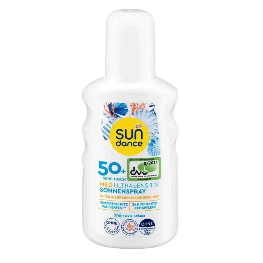 DM Sundance Med Ультра-чувствительный солнцезащитный спрей без запаха SPF50+ 200 мл
