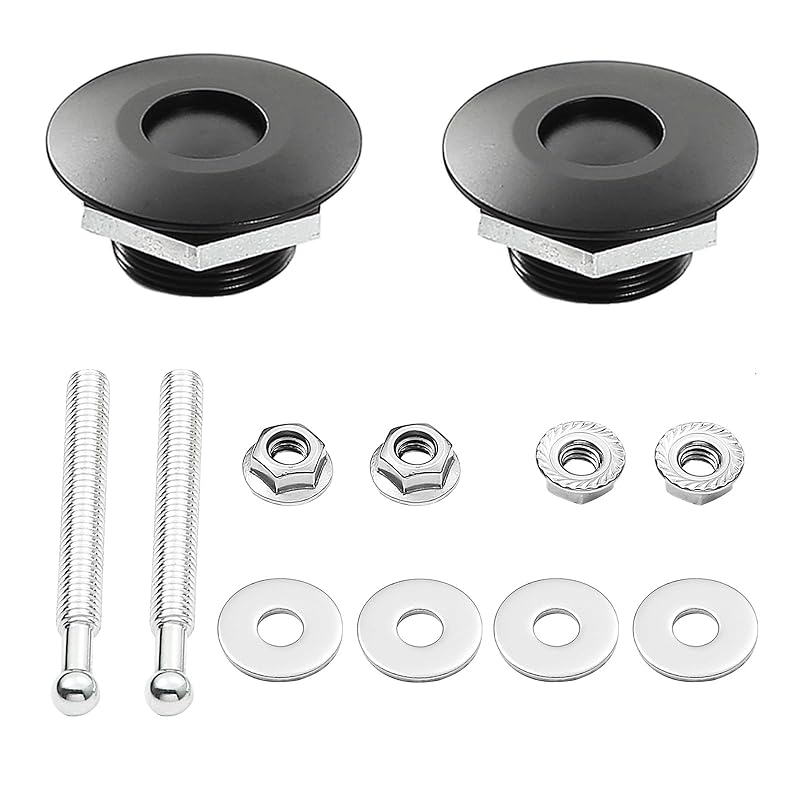 STETION Quick Release Latch License Plate Lock Clip 4Pcs 1.25" Diameter Aluminum Alloy Car Hood P Lock Clip Kit For Bumper Hood License Plate (4 Pack