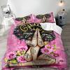Афроамериканский Черный Комплект Пододеяльника King Queen Full SizeЧерный Комплект Постельного Белья для ПарыПодарок на День Рождения Рождество Комплект Пододеяльника
