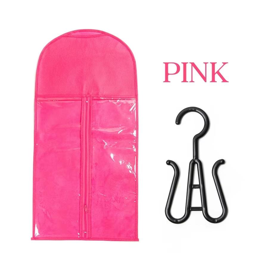1PCS Non-woven Dustproof Wig Handbag with Hook Long Hair Extension Storage Bag Suitable for Salon Home Wig Storage