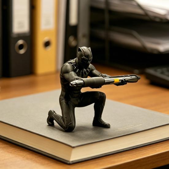Подставка для ручек "Герой на коленях", 3D-печатный настольный органайзер в темном стиле, Держатель для карандашей в виде фигурки действия для офиса, Коллекционный подарок