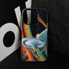 S-Trek Space Theme Phone Case For iPhone 17,16,15,14,13,12,11 Plus,Pro Max,XS,Colorful Silver Black Cover