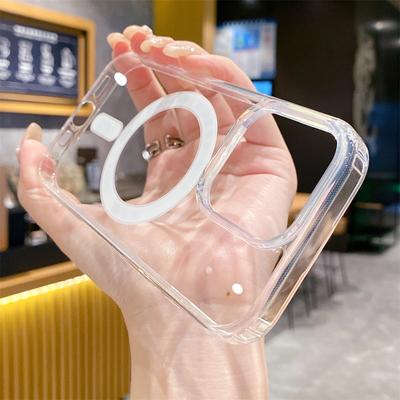Прозрачный чехол для телефона Magsafe Magnetic для iPhone 16 15 13 11 Pro Max 12 14 Plus X XS XR Wireless Charge Противоударный чехол
