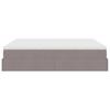 Ottoman Bed with Mattresses Taupe 200x200 cm Fabric