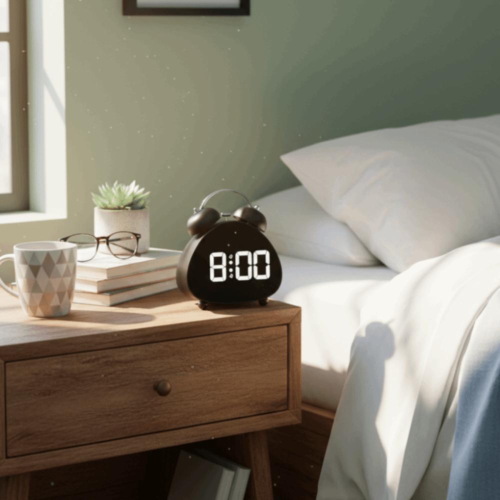 Super Loud Sound Digital Alarm Clock LED Electronic Display Smart Alarm Clock Bedroom