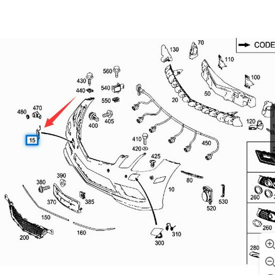 Крышка буксировочного крюка переднего бампера для Mercedes-Benz W207 E-Class Coupe E300/E200