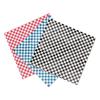 500pcs Food Wax Paper Black Red Checkered Dry Deli Wrap Papers Fast Food Packing Sheet For French Fries Hot Dog Burger Bar