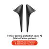 YZ Turn Signal Camera Trim Cover forTesla Model3Y 2025 2025 Accessories Side Leaf Board Protector ABS Matte Carbon Fiber Pattern