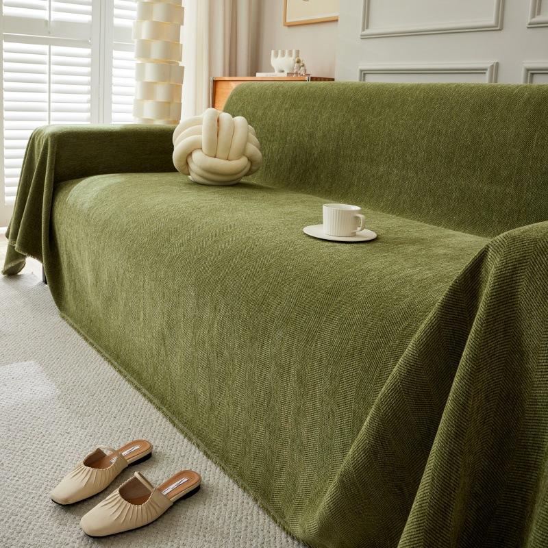 Простой однотонный узор в елочку, расширенный чехол для дивана, полотенце, тканевая подушка для дивана, универсальный чехол для дивана с полным покрытием, задняя бабка, четыре сезона