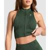 Gymshark Адаптировать Camo бесшовный застегивающийся укороченный топ Trail Green Classic Green B3c2n Ec3b