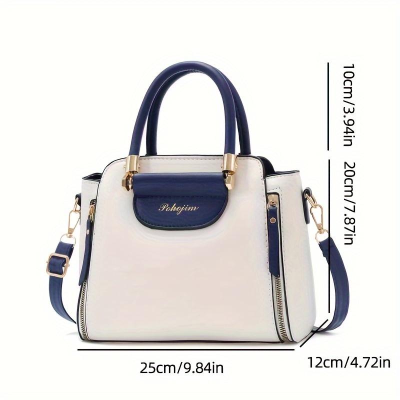 PU Leather Handbag for Women, Fashionable Small Square Tote Bag, Casual Versatile Shoulder & Crossbody Purse