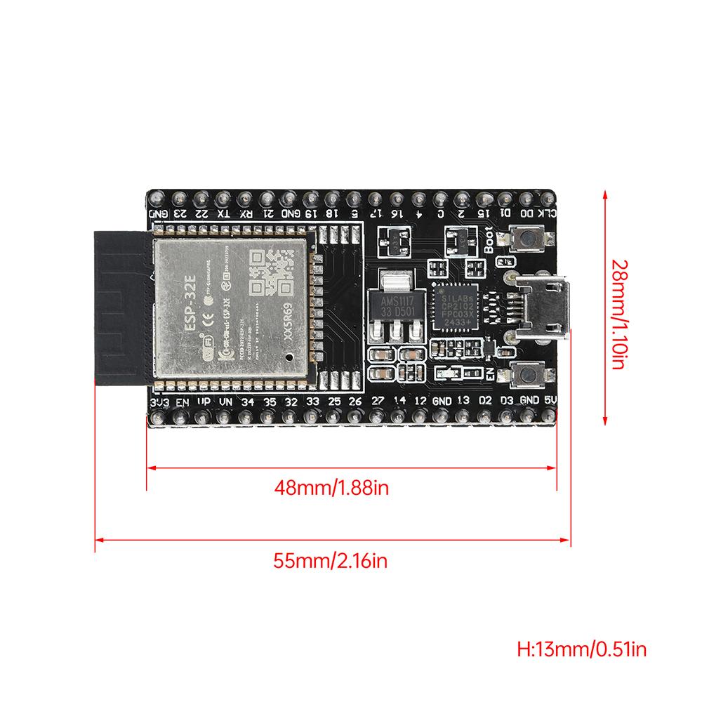 ESP32-DevKitC-32E Development Board Module Onboard ESP-32E 4Mb CP2102 Driver Chip WIFI+Bluetooth Micro USB