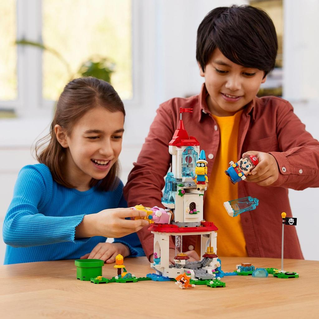 LEGO Super Mario Кошка Пич Усиление и Испытание Замороженной Башни 71407 - Игрушечные Строительные Блоки, Подарок, Видеоигра, Мальчики и Девочки, Возраст 7+