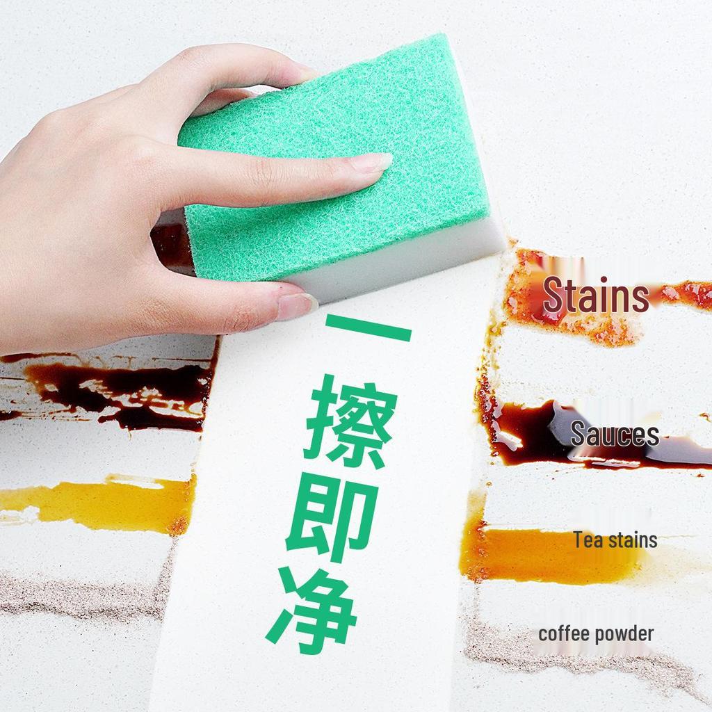 Colored Nano Scouring Pad Sponge - Kitchen Scrubber & Magic Eraser for Dishwashing and Cleaning