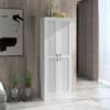 2-Door Cabinet Storage Cabinet with 5 Shelves, Contemporary Style, 60L x 36.5W x 175H