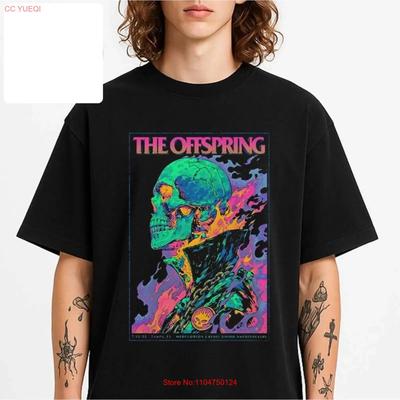 Постер тура The Offspring Полноцветный Психоделический Дизайн Черепа Футболка Крутая Новая Винтажная Стиранная Унисекс Удобная Повседневная Мягкая
