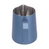 Latte Cup Pointed Spout 304 Stainless Steel Durable Milk Frothing Pitcher with Angled HandleBlue 600ml(without Label)
