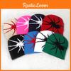 Hat Knitted Fashion With Spider Embroidery Design For Keeping Outdoors Warm