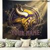 Custom Name Minnesota VikingsPrinted Tapestry – Wall Hanging for Bedrooms, Dorms, and Home Decor