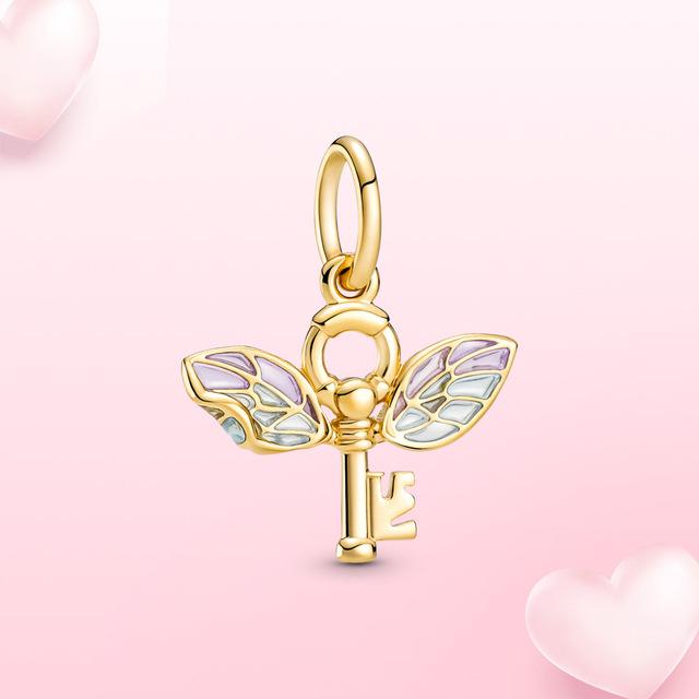 100% стерлингового серебра 925 пробы, подвеска «Тысячелетний сокол», подвеска, подходит для оригинальных модных ювелирных изделий, женский браслет, подарок «сделай сам»