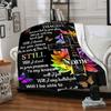 Faith Cross With Butterflies And Flowers Home Customize Your Name Blankets Soft Cozy Lightweight For All Seasons Perfect For Picnics Sofa Office Bed
