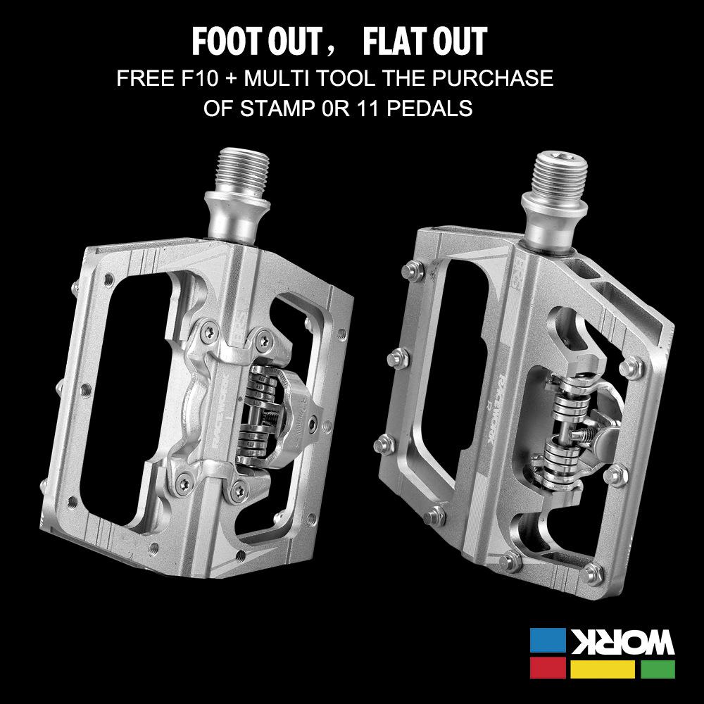Racework Bicycle Pedals Mtb Spd Sl Footrest Double Function Contact Platform Aluminio Gravel Bike Fixation Pedal Proposito