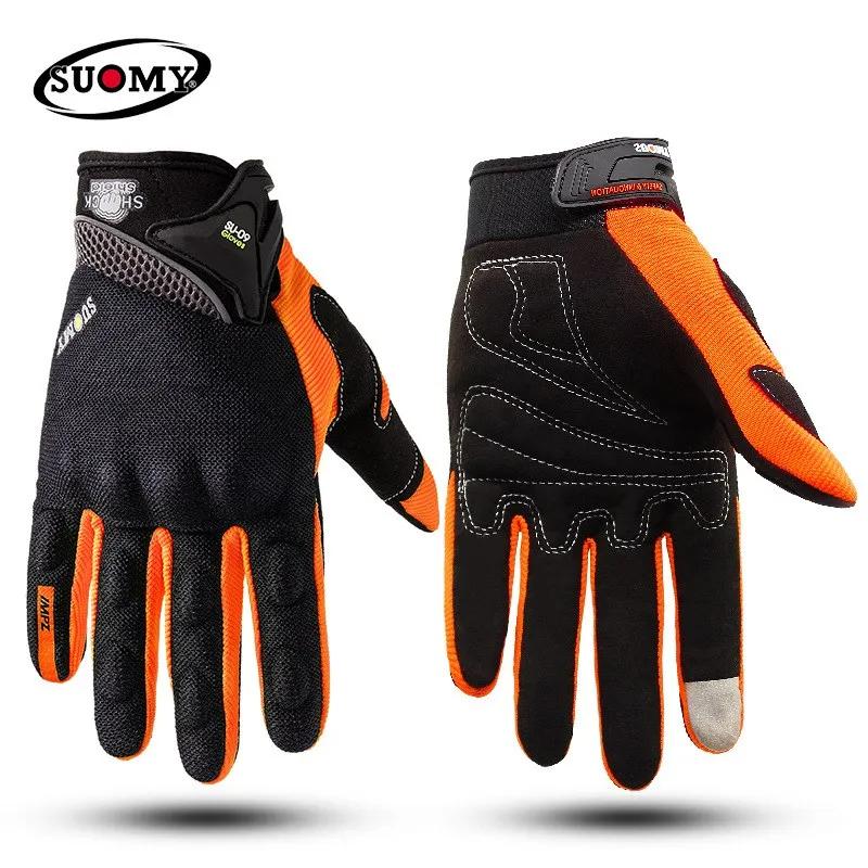 SUOMY Мотоперчатки Гоночные Летние С Полным Пальцем Защитные guantes moto Мотокросс luva motociclista