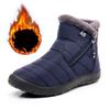 Хлопковая обувь женская зимняя боковая молния средняя высота теплая снежные ботинки большой размер легкие с подкладкой и утолщенные хлопковые ботинки уличная зимняя обувь
