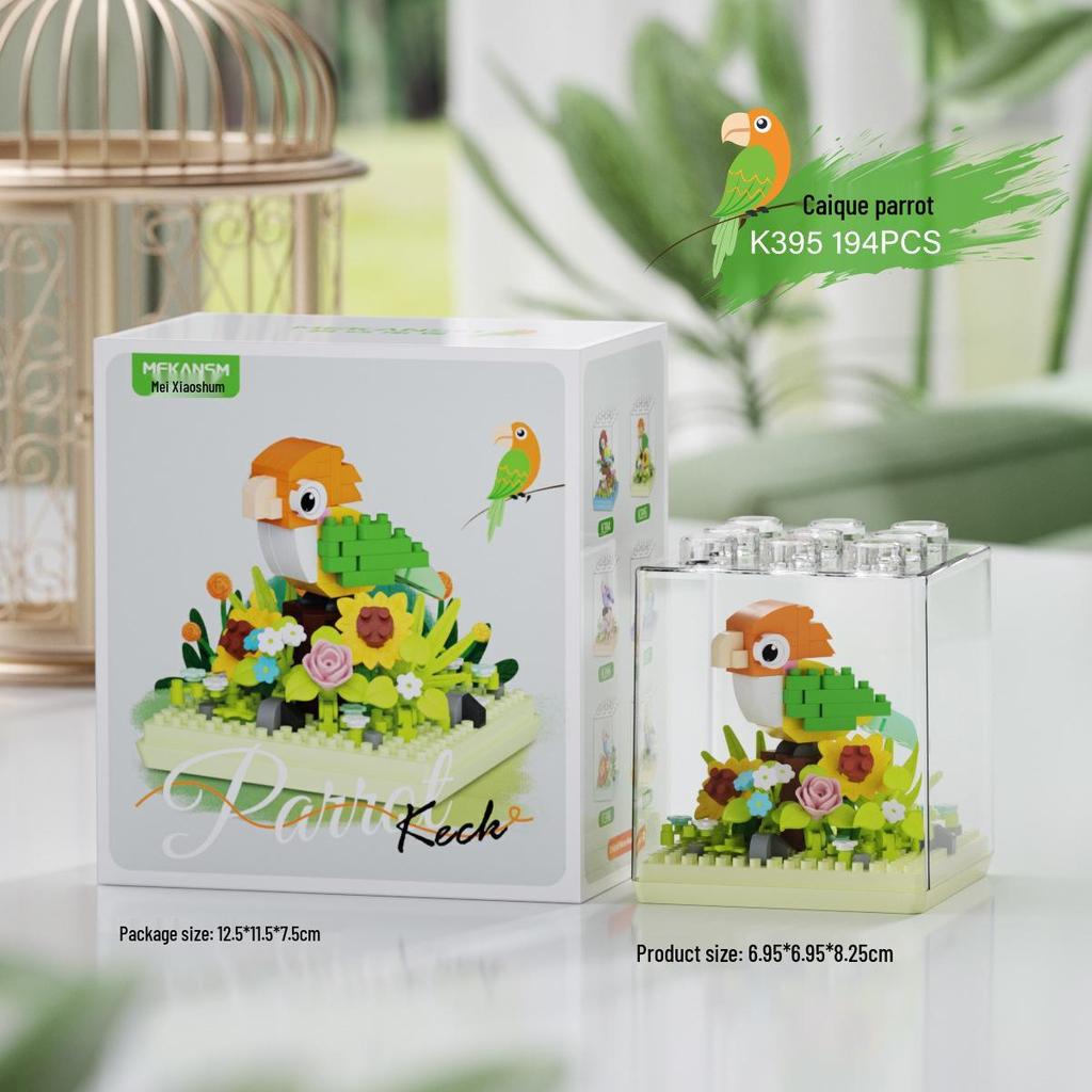 Cross-Border Lego Immortal Flower Basket Building Block Set - Rose Bonsai & Children's Assembly Toy for Teacher's Day Gift