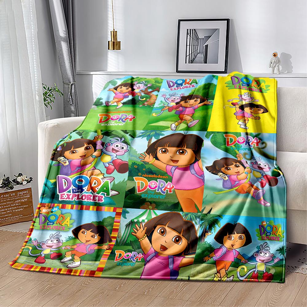 Dora Explorer Blanket Soft Warm Cozy Great for Sofa Couch Bedding Four Seasons Universal Digital Print Ideal Gift for Friends Family Couples Picnic