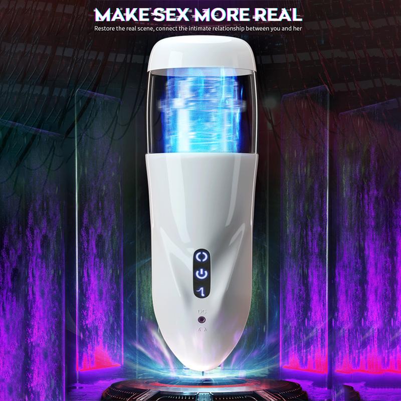 Новый автоматический телескопический вращающийся мужской мастурбатор, 10 регулируемых режимов, киска для взрослых, чашка мастурбатора, электрическая кульминационная секс-игрушка для мужчин