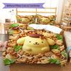 Постельное белье с мультяшным узором Sanrio, Комплект одеяло, Пододеяльник, Наволочка, Домашний подарок на день рождения(1 пододеяльник + 2 наволочки, без наполнителя)