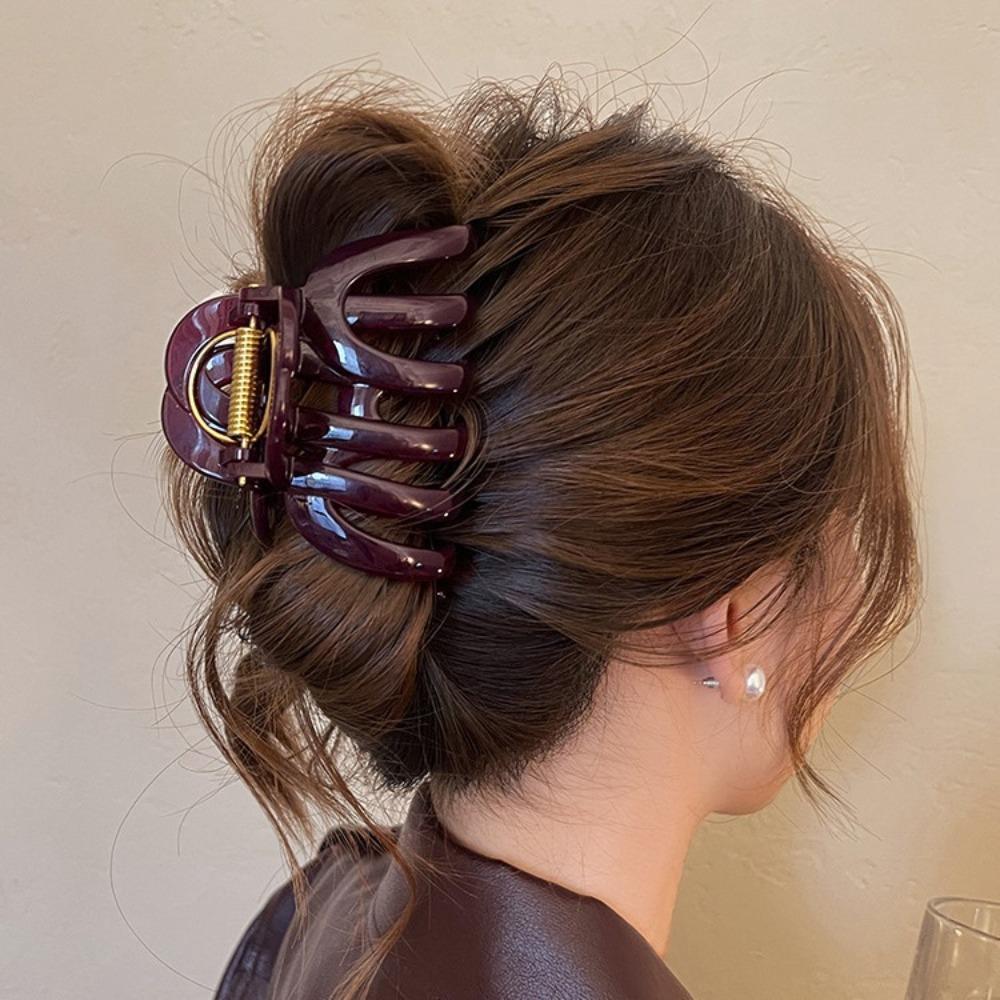 Large Pumpkin Hair Claw French Style Shark Clip Kawaii Hair Grab Hair Accessories