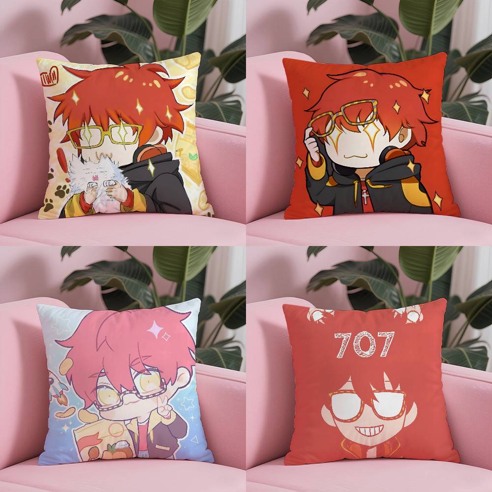 Горячая игра M-Mystic Messenger 707 Наволочка с индивидуальной печатью, из матового флиса, на ощупь как кожа младенца, экологичная сублимационная печать