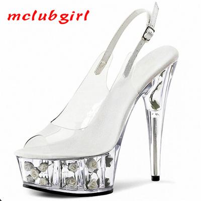 Женские летние туфли Fish Beak Universal на тонком каблуке, модные босоножки на высоком каблуке 15 см, платформа 5 см YKC