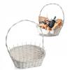 KADAX Koszyk Prezentowy Wiklinowy Kosz Biały mały