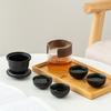 1 комплект, дорожный чайный сервиз, керамическая экспресс-чашка, портативный дорожный чайный сервиз, один горшок, четыре чашки, уличный автомобиль, простой и портативный вспенивающийся