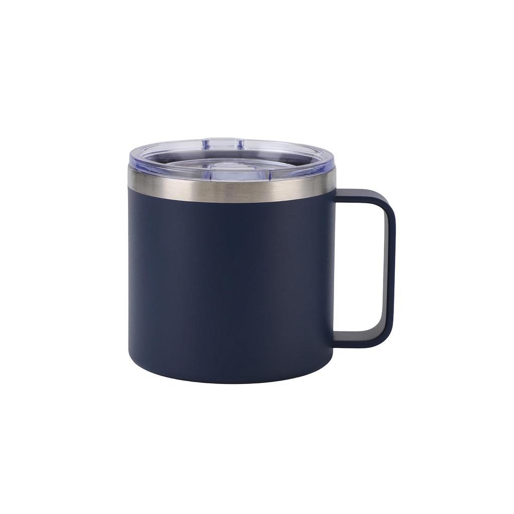 12oz/14oz Портативная термокружка для кофе из нержавеющей стали 304 с двойными стенками и вакуумной изоляцией, с ручкой