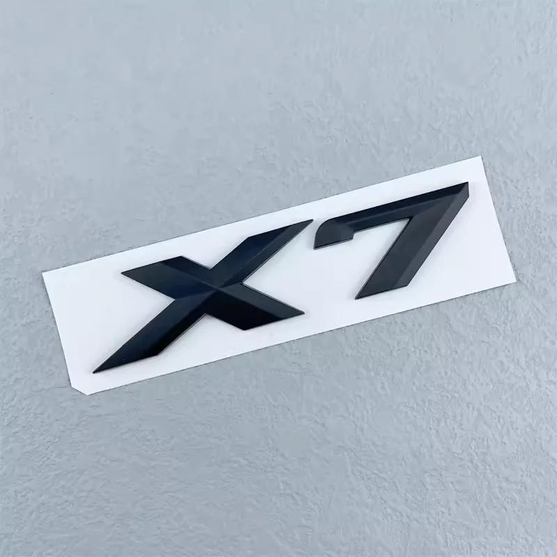 3D ABS Black Chrome Letters For Cars Rear Trunk Badge X7 Emblem Logo Car Sticker For BMW X7 G07 X7 BMW lettering Accessories uq2