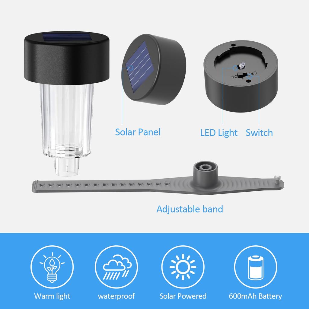 6шт солнечная рамка для бассейна на земле для бассейна ограждение для открытого бассейна декоративные аксессуары водонепроницаемый светодиод