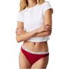 Letter Waistband Mid-Rise Triangle Bikini Underwear Women Underwear Red 000QD5044E-XLL