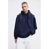 H M Loose Fit Hoodie Navy Blue