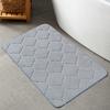 Коврик для ванной с полигональной гравировкой, нескользящие ковры для ванной, коврик для умывальника, боковой коврик для ванной, коврик для двери в душевую, пена с эффектом памяти, 3D-подкладка
