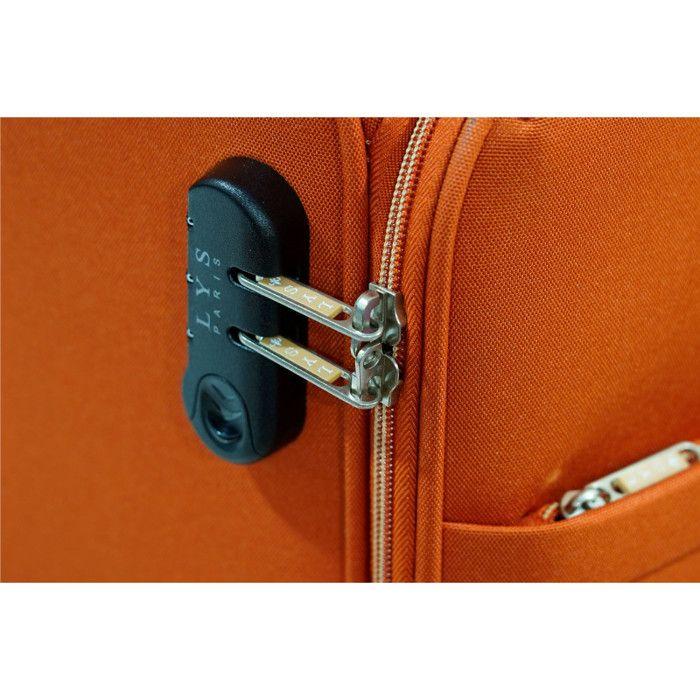 Soft Cabin Suitcase Set + "Ultra Light" Vanity Case - Lys Paris 2102/2 - Orange