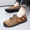 38-48 Летние мужские кожаные пляжные сандалии Pure Handmade мужские сандалии с закрытым носком для мужчин