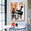 Vintage Montreux Jazz Festival Phonograph Black Cat Canvas Painting Posters Prints Wall Art Pictures for Living Room Home Decor