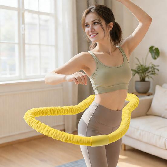 Мягкий бархатный весенний фитнес-обруч для взрослых, похудение, сжигание жира, тонизирование талии, утяжеленный фитнес-круг, женский, мужской, укрепляющий талию, тренировочное кольцо