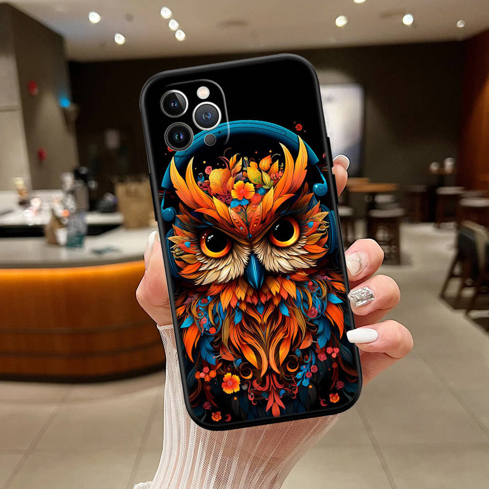 Cartoon Art Owl New Phone Case for iPhone 6 6s 7 8 11 12 13 14 15 16 17 16E XS Pro Max XR X SE Air