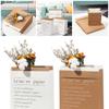 Organize Gift Package Desktop Ornament Kraft Paper Bag Double Layers Storage Basket Vase Flowerpot